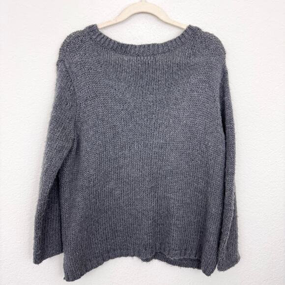 Wooden Ships Women Pullover Sweater Sz XS Mohair Wool Blend Fuzzy Lightning Bolt - Picture 3 of 6